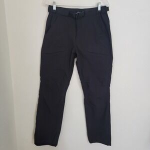 Free Soldier Double Knee Black Cargo Pant Belt Size 30x32 Nylon Spandex Tactical